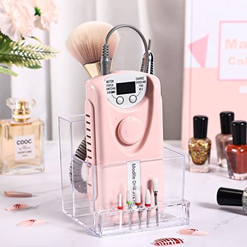 Noverlife 10 Holes Mini Nail Drill Machine & Bits Storage Box – Transparent Nail Drill Grinding Bit Organizer, Plastic Nail Drill Tool Displayer Holder Case - görsel 14