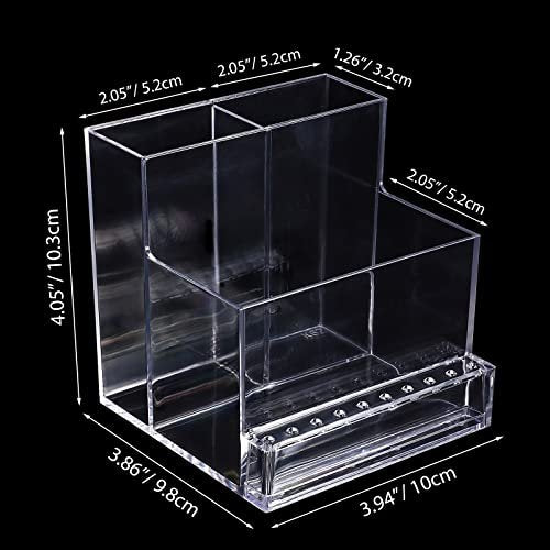 Noverlife 10 Holes Mini Nail Drill Machine & Bits Storage Box – Transparent Nail Drill Grinding Bit Organizer, Plastic Nail Drill Tool Displayer Holder Case - görsel 4