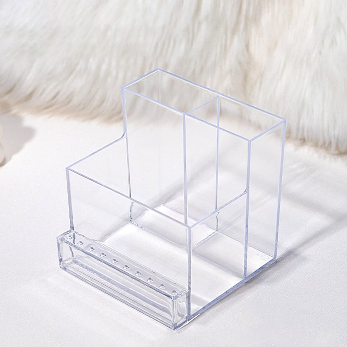 Noverlife 10 Holes Mini Nail Drill Machine & Bits Storage Box – Transparent Nail Drill Grinding Bit Organizer, Plastic Nail Drill Tool Displayer Holder Case - görsel 11