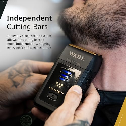 Wahl Professional 5 Star Vanish Shaver - Cordless Lithium-Ion Foil Shaver with 100+ Minute Runtime, Ergonomic Design, Gold Avelisse