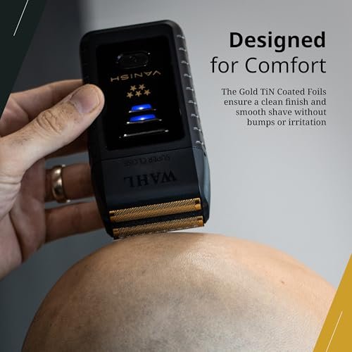 Wahl Professional 5 Star Vanish Shaver - Cordless Lithium-Ion Foil Shaver with 100+ Minute Runtime, Ergonomic Design, Gold Avelisse