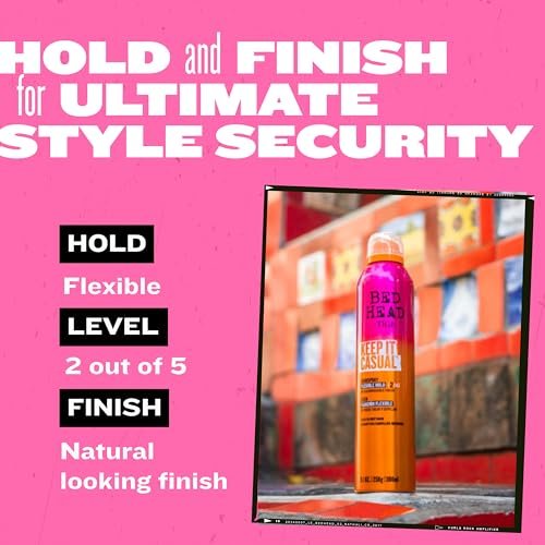 TIGI Bed Head Keep It Casual Hair Spray - Flexible Hold with Brushable Finish, Frizz & Static Control, 9.1 oz - görsel 11