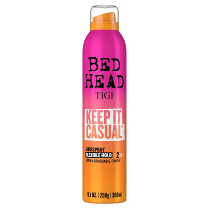TIGI Bed Head Keep It Casual Hair Spray - Flexible Hold with Brushable Finish, Frizz & Static Control, 9.1 oz