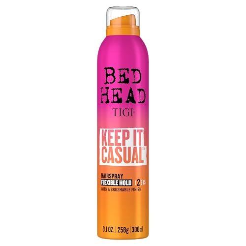 TIGI Bed Head Keep It Casual Hair Spray - Flexible Hold with Brushable Finish, Frizz & Static Control, 9.1 oz