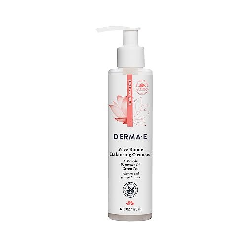 Derma E Pure Biome Balancing Cleanser - Cranberry, 6 Fl Oz - Gentle Daily Face Wash for Sensitive Skin Avelisse