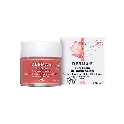 DERMA E Pure Biome Balancing Cream - 2 oz | Cranberry | Face Moisturizer for Balanced Skin Avelisse