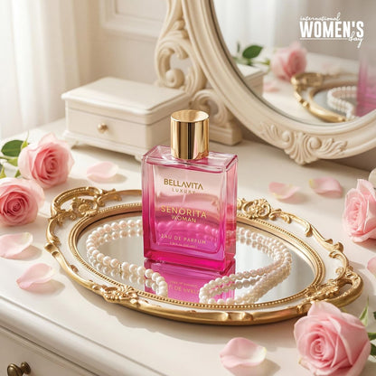 Bellavita Luxury Senorita Eau de Parfum for Women – Fresh Floral with Yuzu, Peony & Musk – 100 ml (3.4 fl.oz.) Long-Lasting Fragrance Avelisse