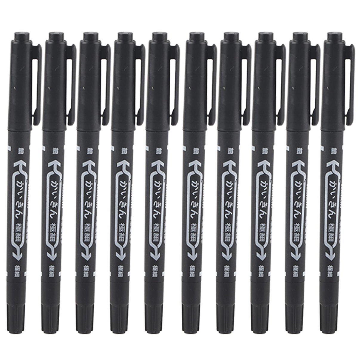 Tiiyee 10-Pack Tattoo Skin Markers – Fine & Regular Tip Stencil Pens for Tattoo Artists (Black) Avelisse
