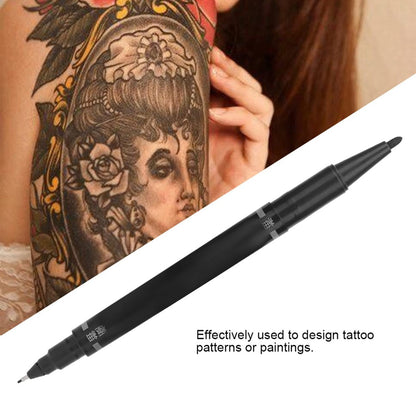 Tiiyee 10-Pack Tattoo Skin Markers – Fine & Regular Tip Stencil Pens for Tattoo Artists (Black) Avelisse