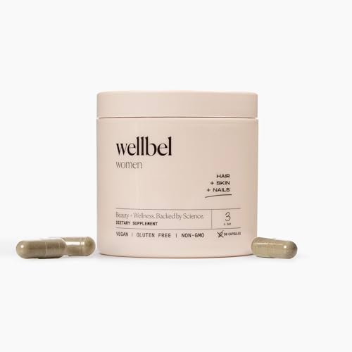 WELLBEL Women Clean Supplement for Hair, Skin, and Nails - Vegan, Gluten Free & Non GMO (90 Count) Avelisse