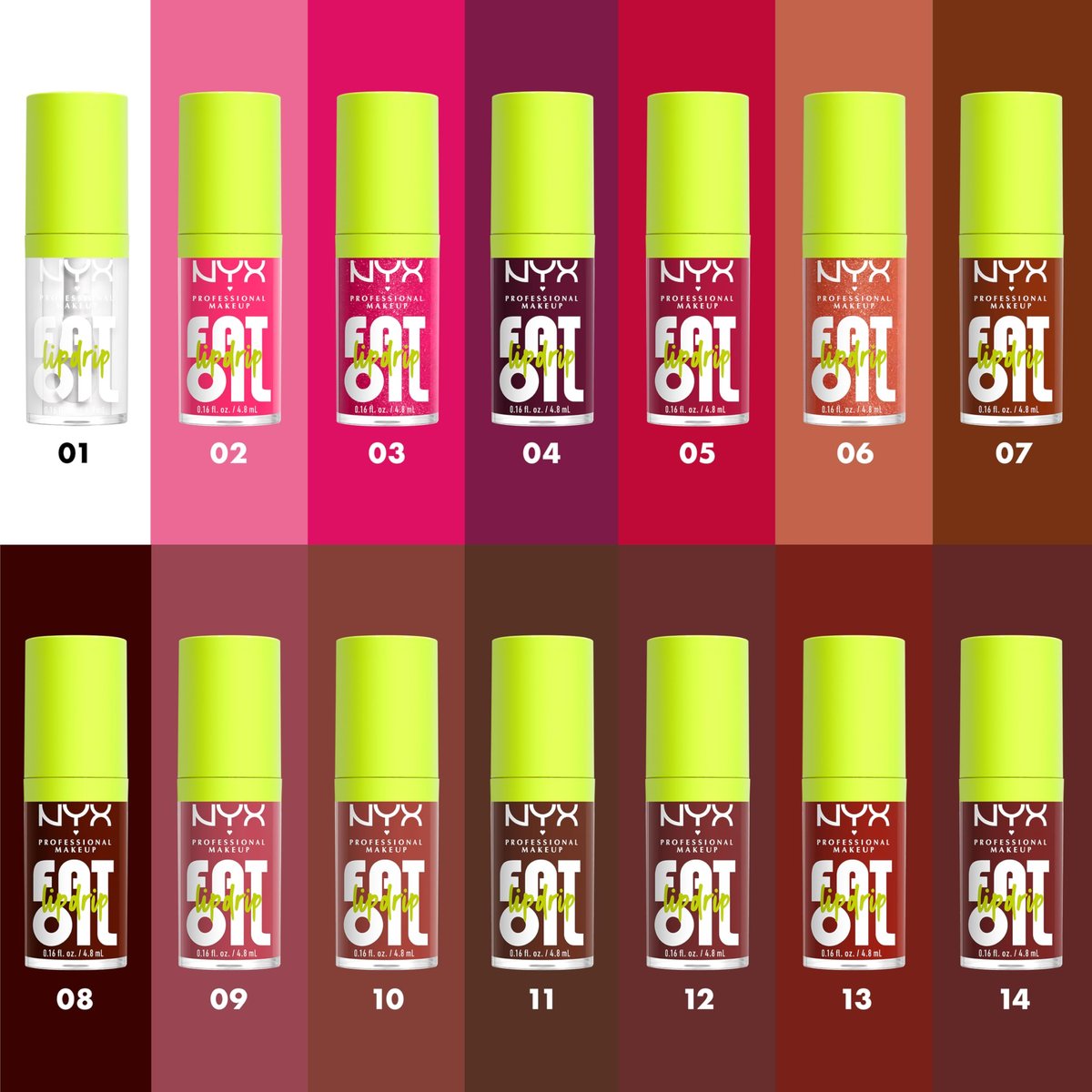 NYX PROFESSIONAL MAKEUP Fat Oil Lip Drip - Moisturizing Lip Oil Gloss, Vegan Tinted Formula, Up to 12 HR Hydration - Status Update (Rich Chocolate) - görsel 9