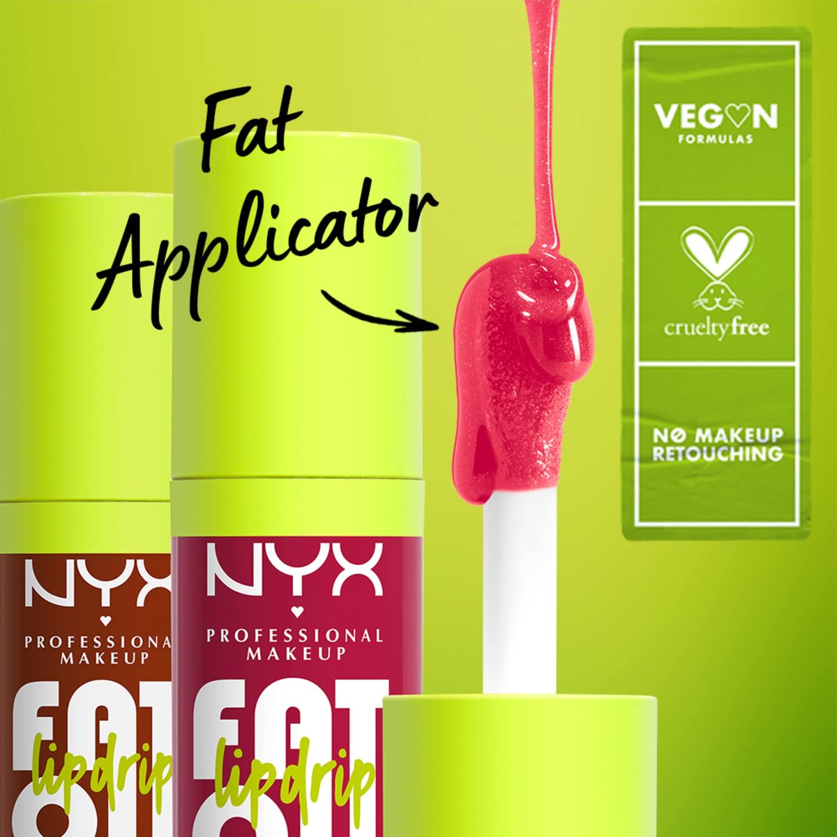 NYX PROFESSIONAL MAKEUP Fat Oil Lip Drip - Moisturizing Lip Oil Gloss, Vegan Tinted Formula, Up to 12 HR Hydration - That's Chic (Deep Berry) - görsel 10