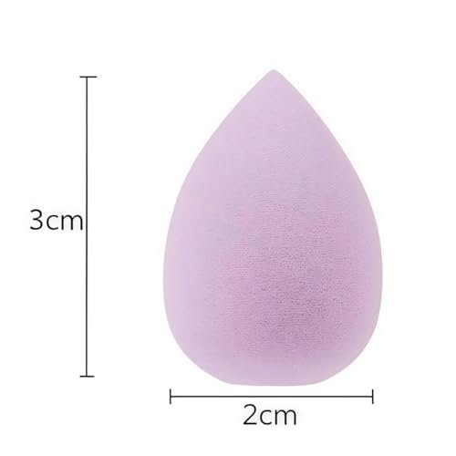 6-Piece Mini Makeup Sponge Set – Small Black Beauty Blender for Foundation, Concealer, Powder, Highlight & Eye Shadow (Purple) - görsel 6