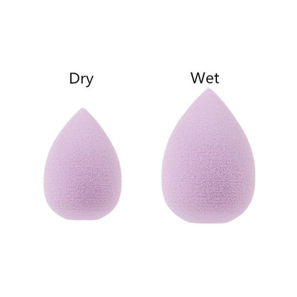 6-Piece Mini Makeup Sponge Set – Small Black Beauty Blender for Foundation, Concealer, Powder, Highlight & Eye Shadow (Purple)