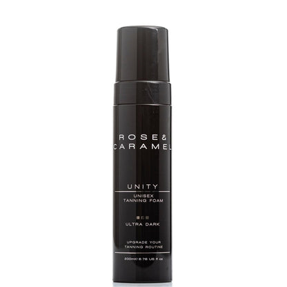 Rose & Caramel Unity Unisex Bronze Self Tanner Mousse Ultra Dark 6.76 Fl Oz (200ml) Vegan Cruelty Free