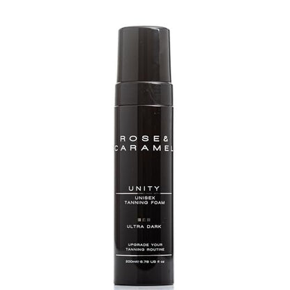 Rose & Caramel Unity Unisex Bronze Self Tanner Mousse Ultra Dark 6.76 Fl Oz (200ml) Vegan Cruelty Free