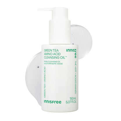 innisfree Green Tea Amino Acid Cleansing Oil – Hydrating Face Wash & Makeup Remover with Jojoba, 5.07 Fl Oz Avelisse