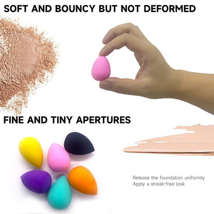 GFOUNS 30-Piece Mini Makeup Sponge Set – Multi-Colored Foundation Blending Sponges for Flawless Application