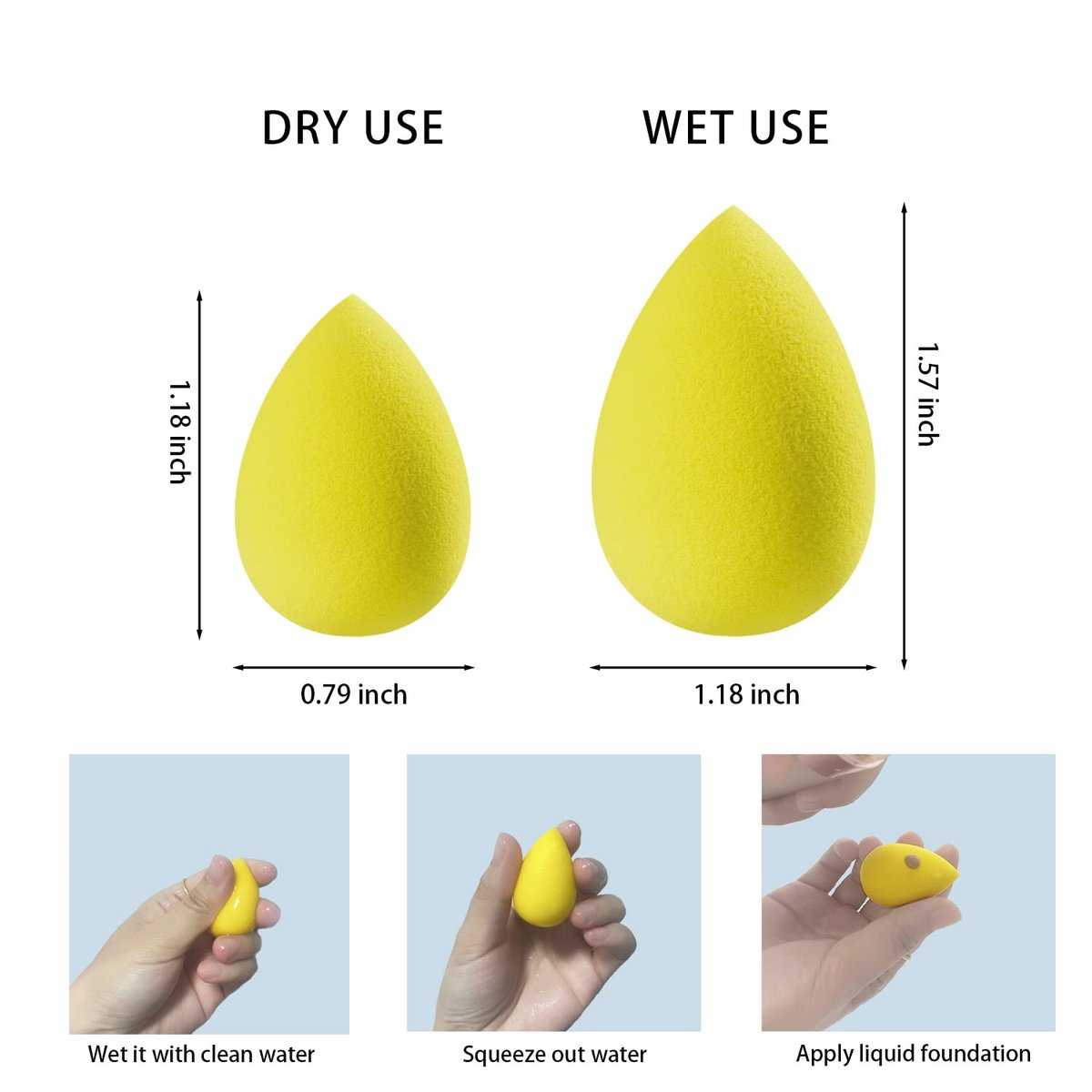 GFOUNS 30-Piece Mini Makeup Sponge Set – Multi-Colored Foundation Blending Sponges for Flawless Application - görsel 5