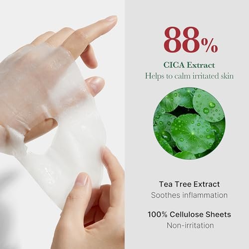 Medicube Super Cica Daily Quick Facial Masks - 30 Sheets, 88% Cica, Soothing & Hydrating, Vegan, Korean Skincare Avelisse