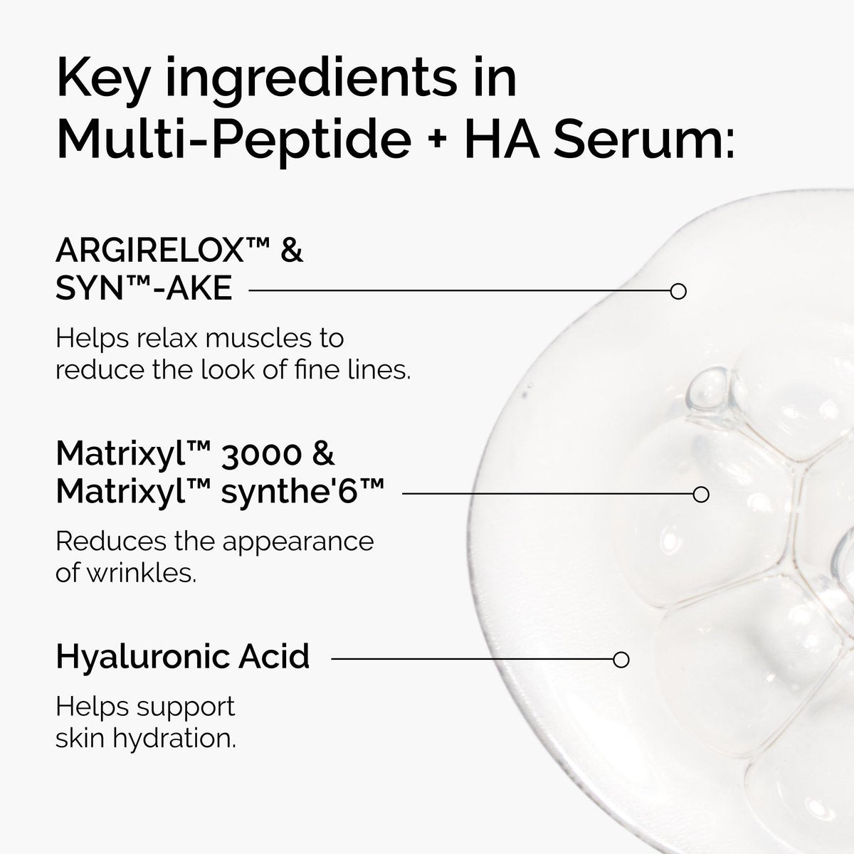 The Ordinary Multi-Peptide + Hyaluronic Acid Serum for Crow's Feet, Elasticity & Firmness, 1 Fl Oz Avelisse