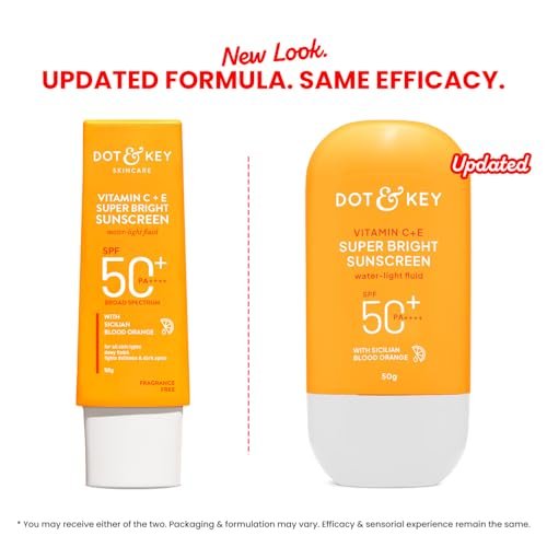 DOT & KEY Vitamin C + E Sunscreen SPF 50 | Water-Light Liquid Sunscreen for Face | UVA/UVB & Blue Light Protection | All Skin Types | 50g (1.76 oz) Avelisse