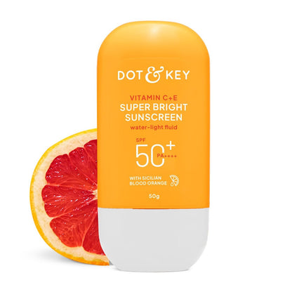 DOT & KEY Vitamin C + E Sunscreen SPF 50 | Water-Light Liquid Sunscreen for Face | UVA/UVB & Blue Light Protection | All Skin Types | 50g (1.76 oz) Avelisse