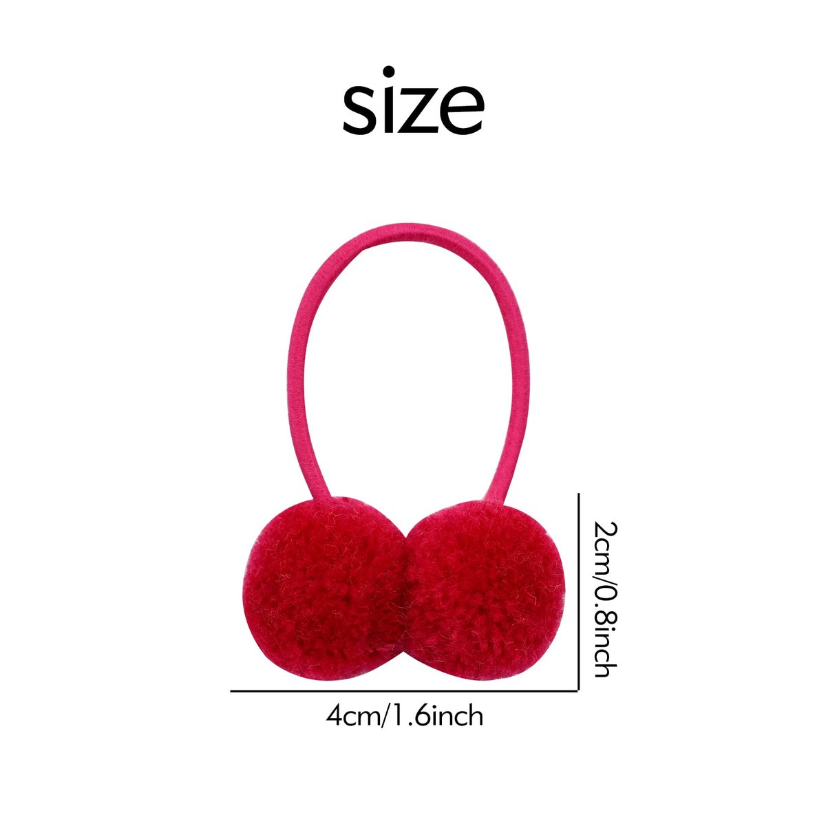 Dizila 48 Pieces Candy Colors Small Fuzzy Pompom Hair Ties for Baby Girls Kids Avelisse
