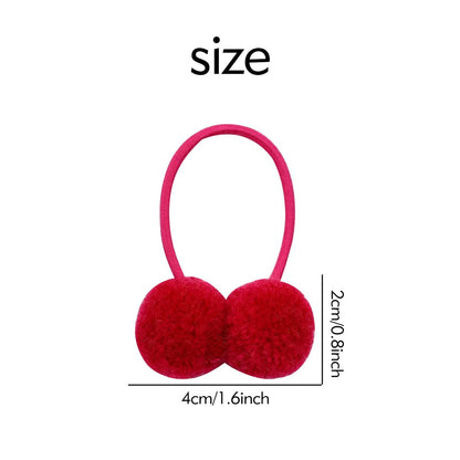 Dizila 48 Pieces Candy Colors Small Fuzzy Pompom Hair Ties for Baby Girls Kids Avelisse