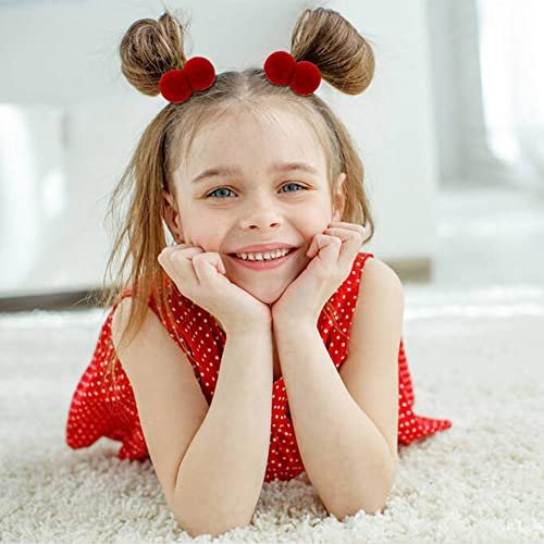 Dizila 48 Pieces Candy Colors Small Fuzzy Pompom Hair Ties for Baby Girls Kids Avelisse