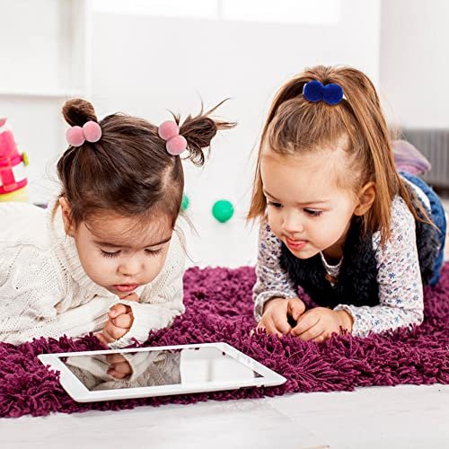 Dizila 48 Pieces Candy Colors Small Fuzzy Pompom Hair Ties for Baby Girls Kids Avelisse