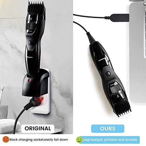 Charger Replacement for Panasonic Shaver ER-GB42-K, Charging Cable for Beard Trimmer, with Cleaning Brush - görsel 6