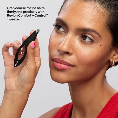 Revlon Comfort and Control Tweezer - Wide Grip Eyebrow Tweezer for Precise Hair Removal - görsel 17