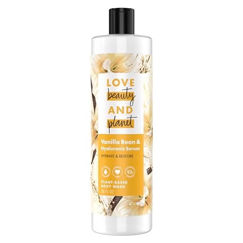 Love Beauty and Planet Plant-Based Body Wash Hydrate & Restore Vanilla Bean & Hyaluronic Serum - 20 oz - görsel 1
