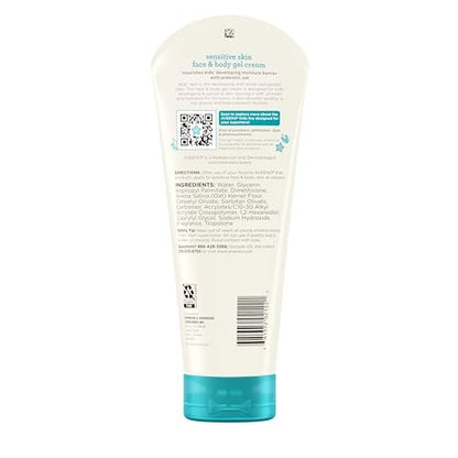 Aveeno Sensitive Skin Face & Body Gel Cream for Kids with Prebiotic Oat, Clinically Proven 24-Hour Hydration, Hypoallergenic, 8 oz