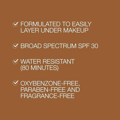 Neutrogena Purescreen+ Tinted Mineral Sunscreen SPF 30 for Face, Medium Deep, 1.1 fl oz