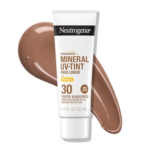 Neutrogena Purescreen+ Tinted Mineral Sunscreen SPF 30 for Face, Medium Deep, 1.1 fl oz - görsel 1