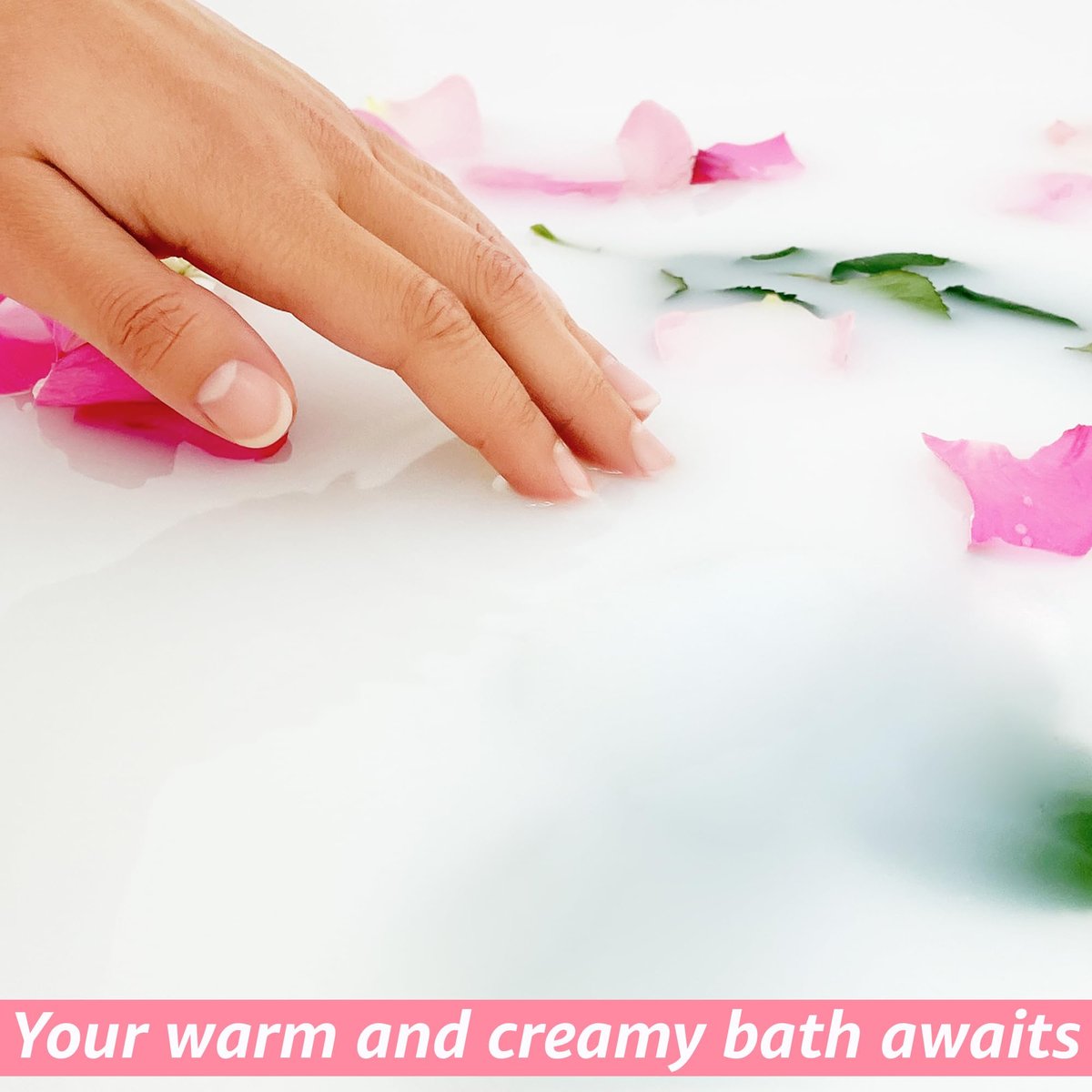 Calming Rose & Coconut Milk Bath Soak – Moisturize, Soften Skin with Honey, Jasmine, Vanilla – Luxury Spa Bath Salt Powder for Stress Relief – Gift for Women Avelisse