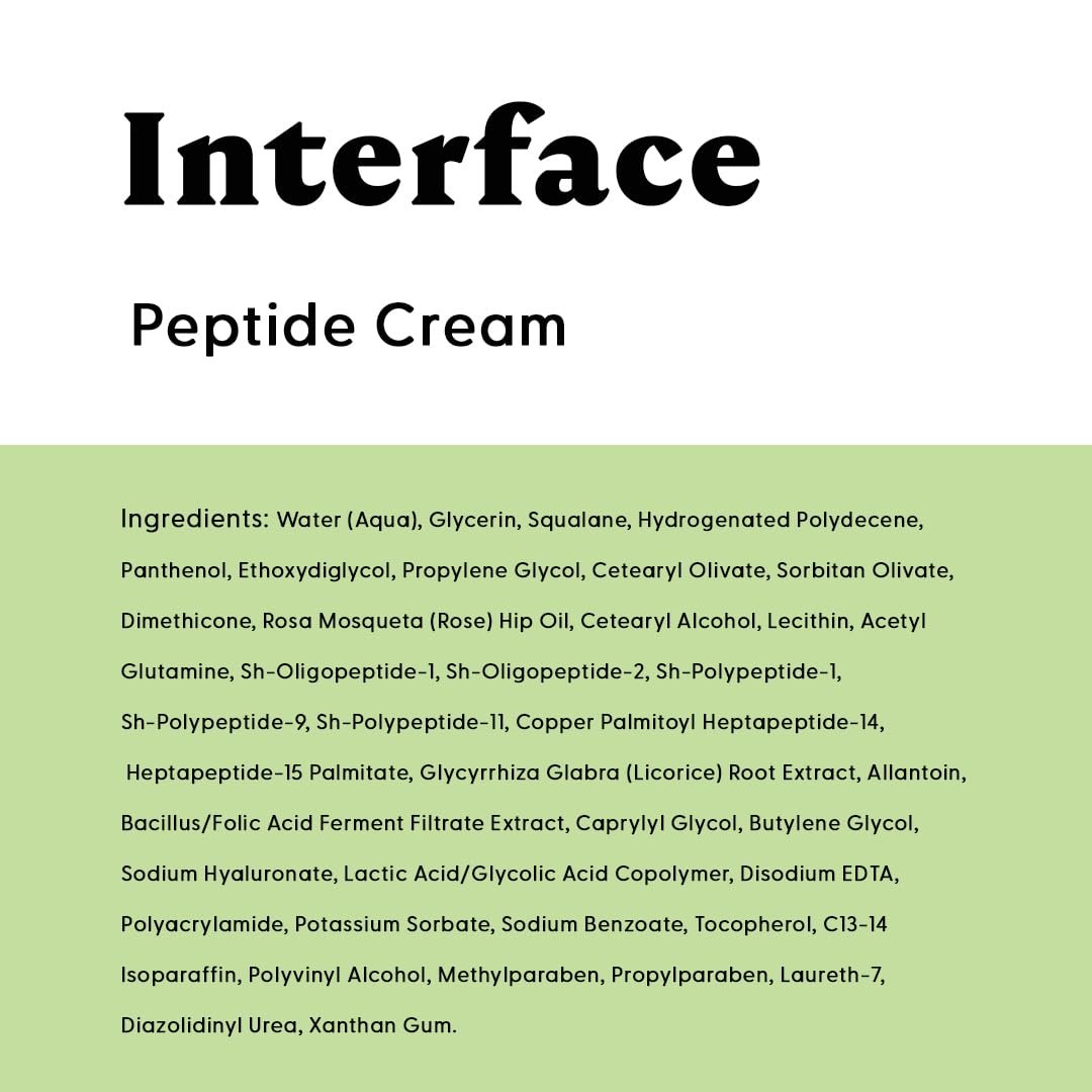 Stratia Interface Daily Moisturizer with Peptides – Hydrating & Repairing Face Moisturizer for All Skin Types (1.70 Fl Oz) Avelisse