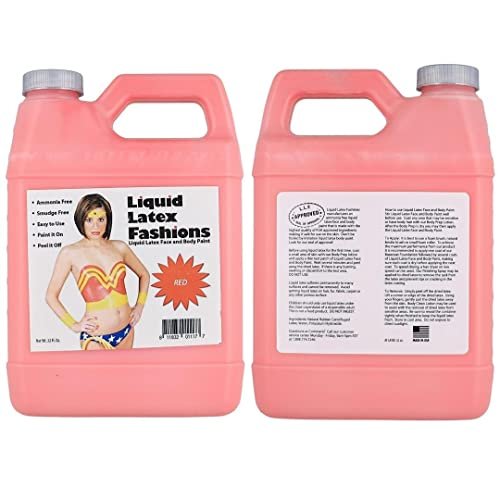Liquid Latex Red Body Paint - 32 oz Bulk for Adults & Kids, Zombie Skin Makeup for Halloween, Theater, Cosplay - görsel 4