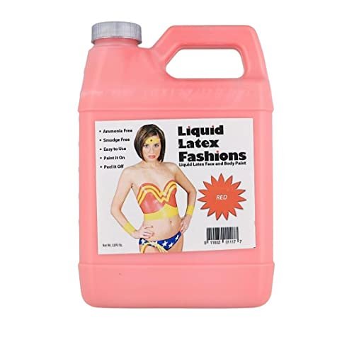 Liquid Latex Red Body Paint - 32 oz Bulk for Adults & Kids, Zombie Skin Makeup for Halloween, Theater, Cosplay - görsel 2