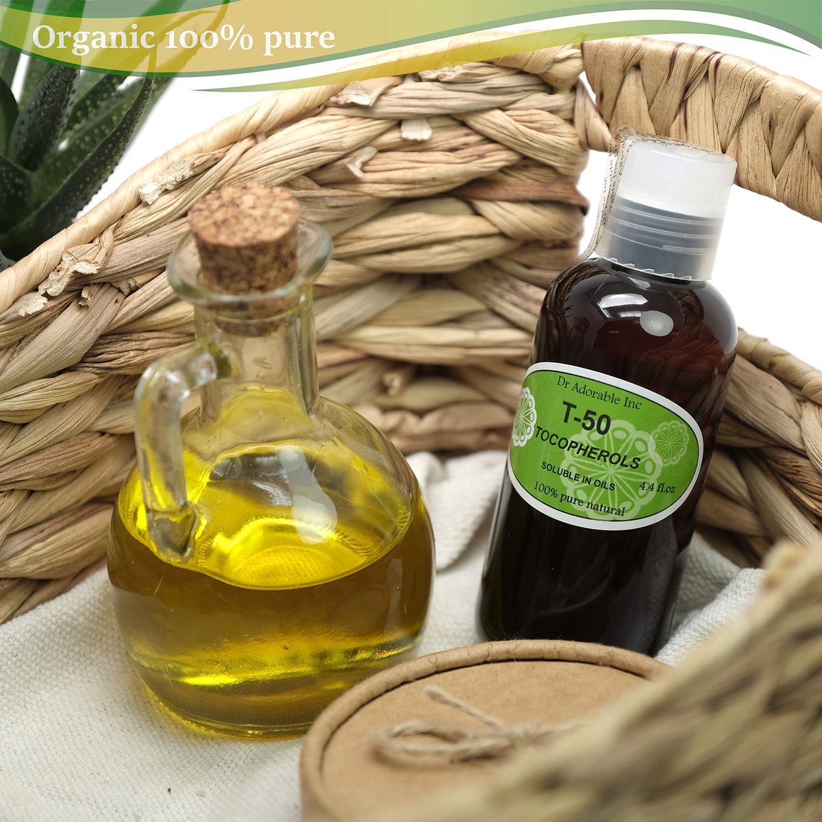 Dr Adorable Tocopherols T-50 Oil-Soluble Vitamin E - 4 oz - Pure Natural Premium Anti-Aging Oil Avelisse