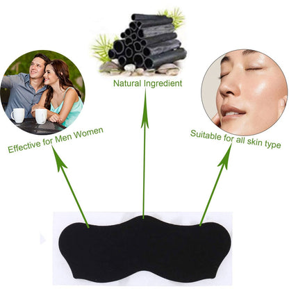 ELAIMEI Pore Strips, 80 Pcs, Natural Charcoal Blackhead Remover Strips for All Skin Types, Pore Deep Cleansing & Minimizing Nose Strips, Instant Unclogging