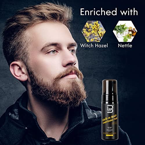 L3 Level 3 Leave In Beard Conditioner Foam - Lightweight Beard Hydrator for Soft, Smooth & Healthy Facial Hair (5 Fl Oz) Avelisse