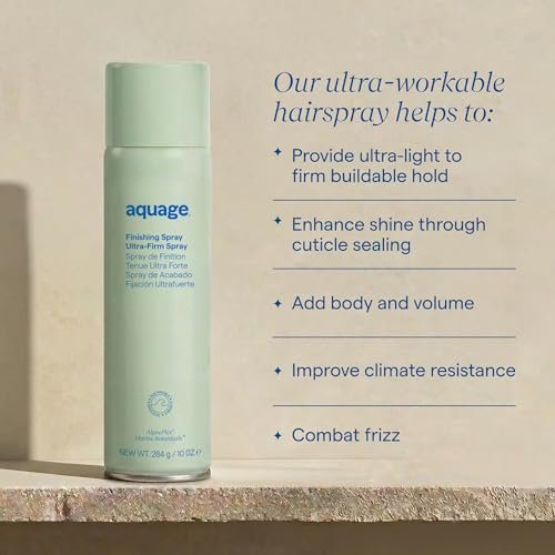 Aquage Finishing Hair Spray – Volumizing & Flexible Hold for Shine, Long-Lasting Style (2 oz) Avelisse