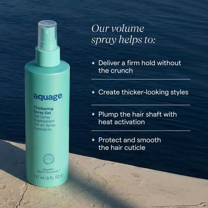 Aquage Thickening Spray Gel - 8 Fl Oz - Volumizing Hair Styling Spray for Fine Hair Avelisse