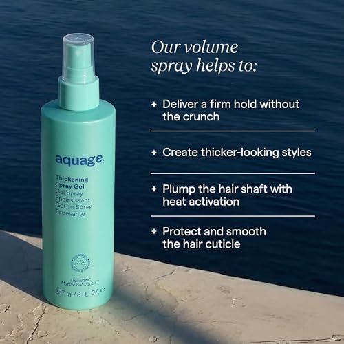 Aquage Thickening Spray Gel - 8 Fl Oz - Volumizing Hair Styling Spray for Fine Hair Avelisse