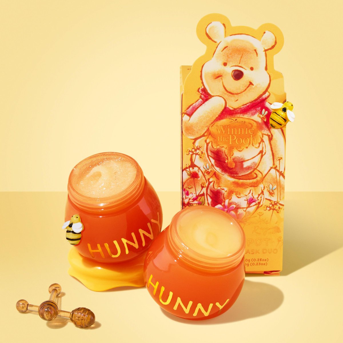 ColourPop x Winnie the Pooh Lip Scrub & Mask Set - Vegan & Cruelty-Free Lip Care Duo - Exfoliates, Moisturizes & Softens - Honey Flavor - Hunny Pot (2 Count) Avelisse