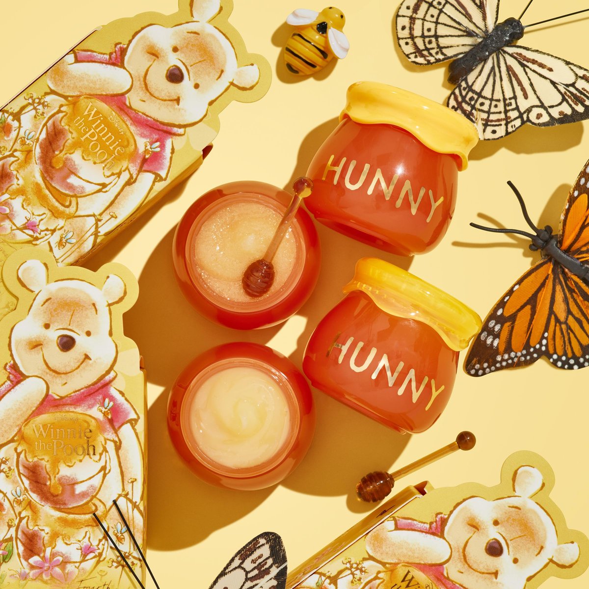 ColourPop x Winnie the Pooh Lip Scrub & Mask Set - Vegan & Cruelty-Free Lip Care Duo - Exfoliates, Moisturizes & Softens - Honey Flavor - Hunny Pot (2 Count) Avelisse
