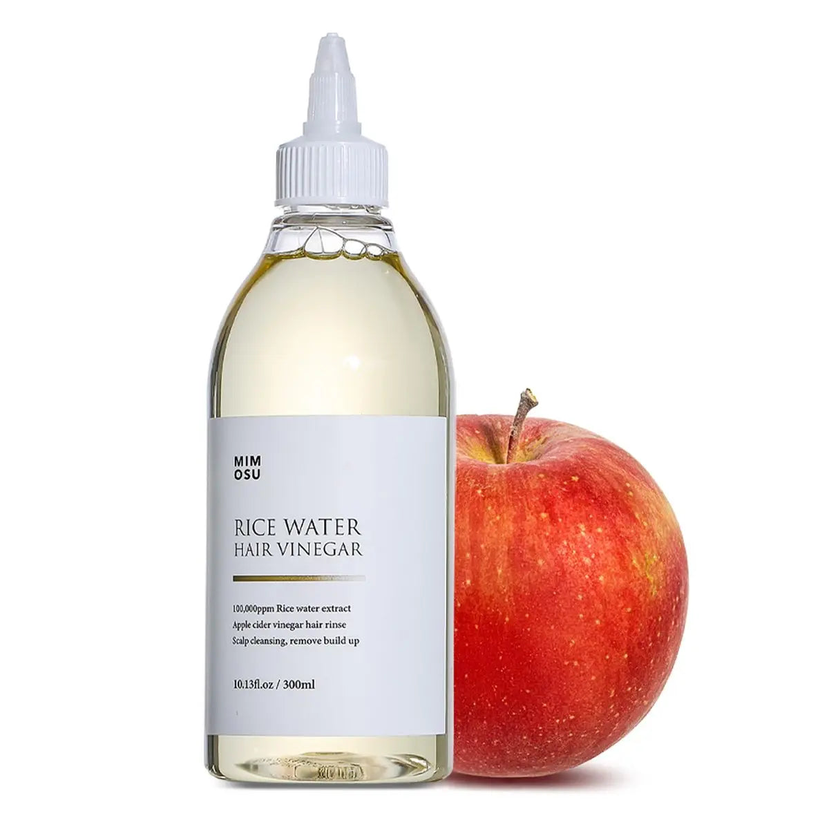 mimosu Apple Cider Vinegar Hair Rinse with Rice Water – Gentle Scalp Cleanser & Dandruff Treatment for Hair Growth, 10.13 fl oz Avelisse